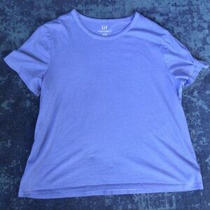 GAP XL Organic Cotton Crewneck Tee in Lavender Blue